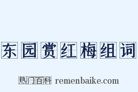 东园赏红梅组词是什么意思的图片